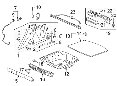 2022 Honda CR-V Hybrid Interior Trim - Rear Body Diagram 2