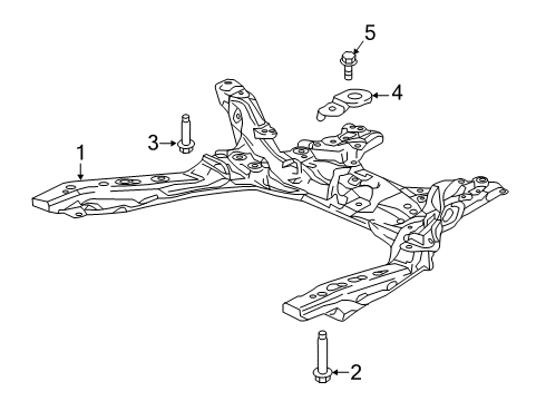 2022 Honda Insight Suspension Mounting - Front Diagram