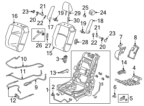 2024 Honda Odyssey Second Row Seats Diagram 2