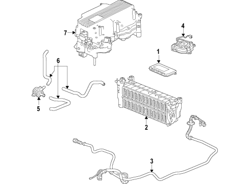 2022 Honda CR-V Hybrid Hybrid Components, Battery, Cooling System Diagram