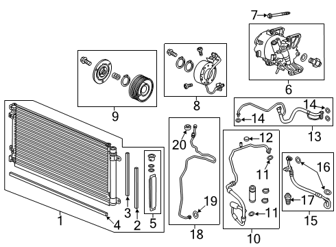 2019 Honda Civic COMPRESSOR Diagram for 38810-5AA-A04