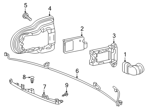 2022 Honda Pilot Parking Aid Diagram 4