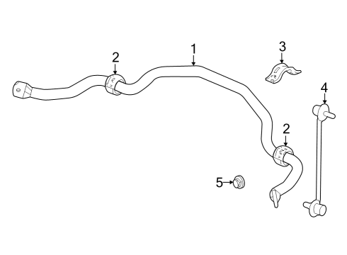 2023 Honda Pilot LINK, FR- STABILIZER Diagram for 51320-T90-A01