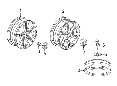 2022 Honda CR-V W-Wheel, Disk Al 17X Diagram for 42700-TNZ-E71