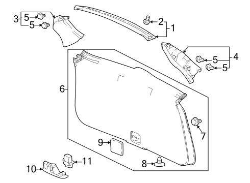 2023 Honda CR-V MOTOR ASSY Diagram for 74961-3A0-A51