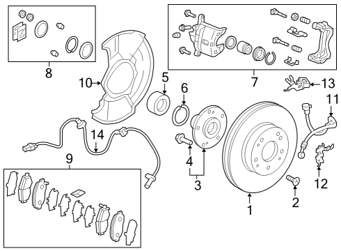 2023 Honda HR-V BEARING, FR- HUB Diagram for 44300-3T0-J01