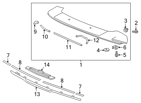 2022 Honda CR-V Hybrid Rear Spoiler Diagram