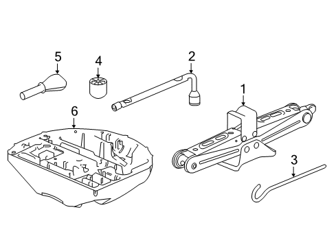 2022 Honda Ridgeline Jack & Components Diagram