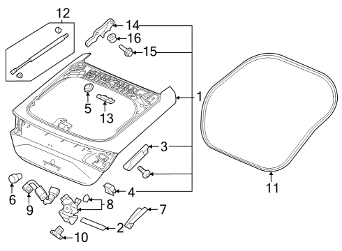 2022 Honda Civic LOCK ASSY-, TAILGATE Diagram for 74800-T47-A10