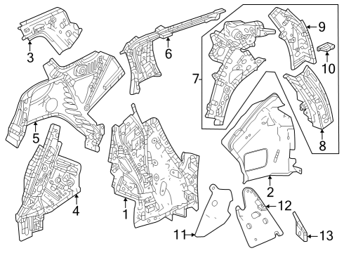 2024 Honda Pilot BOLT-WASHER (8X25) Diagram for 90404-TYA-A00