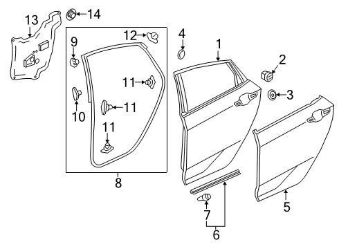 2022 Honda Insight Door & Components Diagram 2