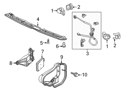 2023 Honda Odyssey SENSOR *NH877P* Diagram for 39680-T6Z-A01ZP