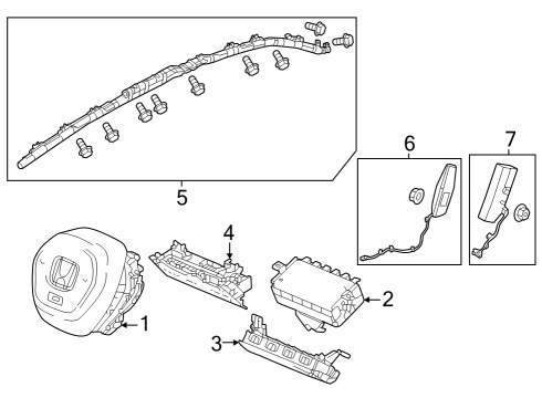 2023 Honda HR-V MODULE, PASSENGER Diagram for 77820-3W0-A80