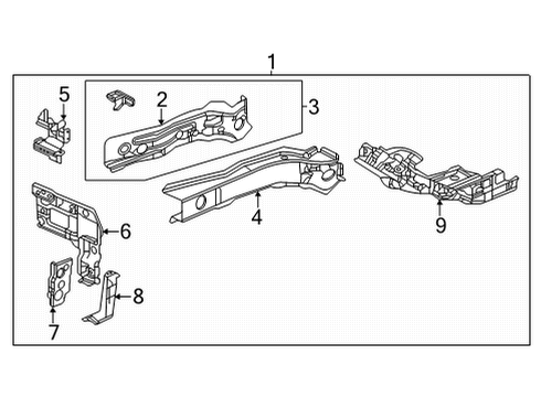 2022 Honda Civic FLG R, FR Diagram for 60819-T20-305ZZ