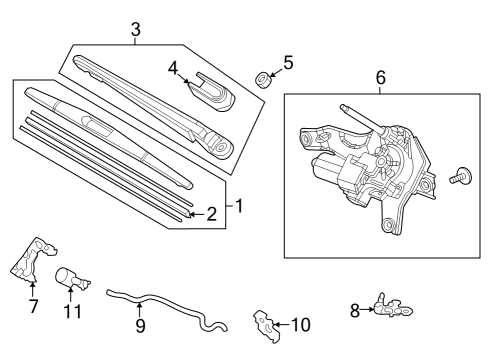 2024 Honda Pilot BLADE, WSW (350MM) Diagram for 76730-T90-A01