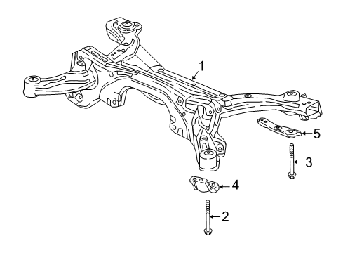 2022 Honda CR-V Hybrid Suspension Mounting - Rear Diagram 2