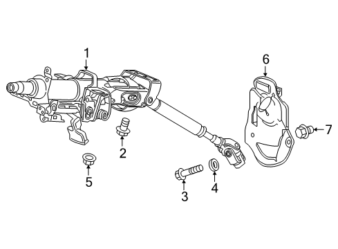 2022 Honda CR-V Hybrid Steering Column & Wheel, Steering Gear & Linkage Diagram 6