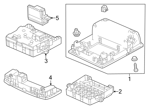 2023 Honda CR-V Hybrid Overhead Console Diagram