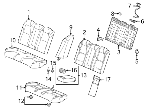 2023 Honda Accord ARMREST *NH556L* Diagram for 82180-30A-AA1ZB