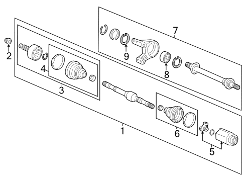 2023 Honda CR-V JOINT, INBOARD Diagram for 44310-3M1-305