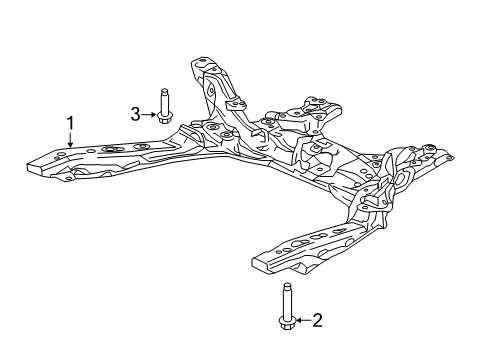 2022 Honda Accord Suspension Mounting - Front Diagram