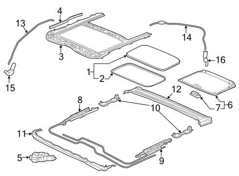 2024 Honda HR-V GLASS ASSY-, ROOF Diagram for 70200-TLA-A03