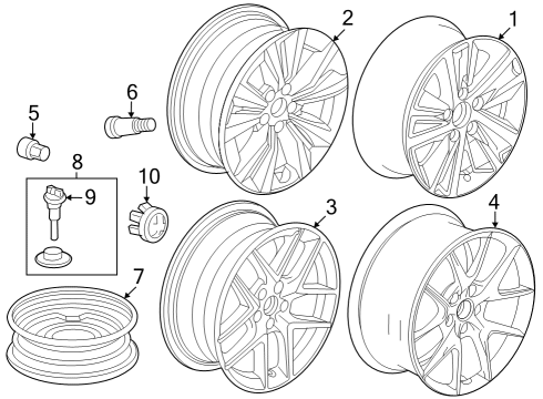 2023 Honda Civic W-DISK (19X9 1/2J) Diagram for 42700-T60-A92