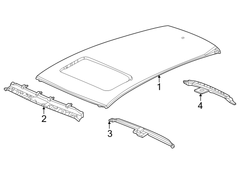 2023 Honda CR-V Hybrid Roof & Components Diagram 2