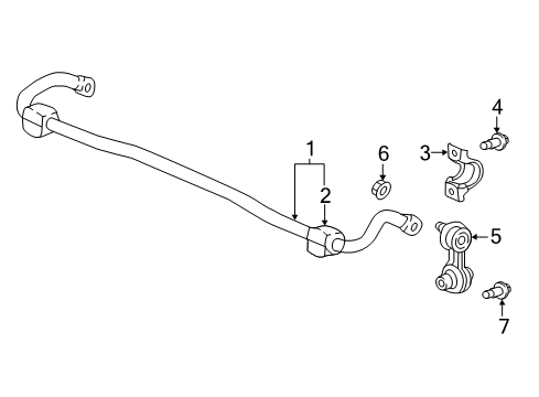 2022 Honda CR-V Hybrid Rear Suspension, Lower Control Arm, Upper Control Arm, Stabilizer Bar, Suspension Components Diagram 2