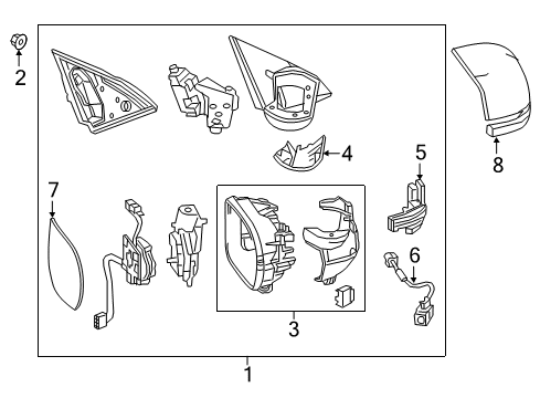 2022 Honda HR-V Mirrors Diagram 2