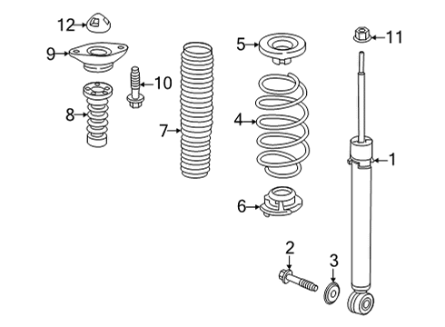 2022 Honda Civic Shocks & Components - Rear Diagram 2