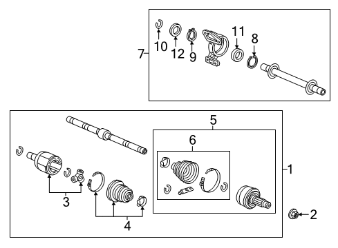 2022 Honda HR-V Drive Axles - Front Diagram