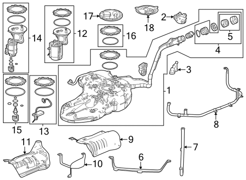 2023 Honda HR-V TANK, FUEL Diagram for 17044-3W0-A01