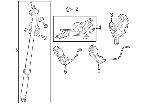 2023 Honda CR-V Hybrid Seat Belt Diagram 2