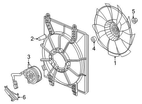 2023 Honda Civic Cooling System, Radiator, Water Pump, Cooling Fan Diagram 2