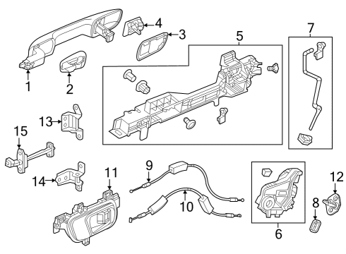 2023 Honda CR-V HANDLE, L- *B640M* Diagram for 72181-T20-A01YN