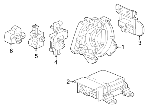 2023 Honda CR-V Hybrid Air Bag Components Diagram 2