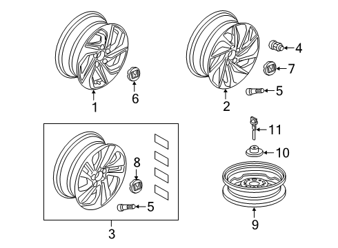 2022 Honda Insight Wheels Diagram