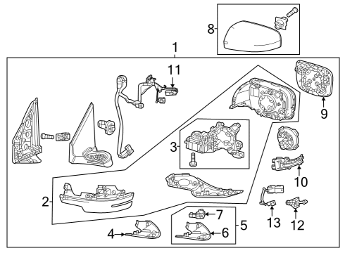 2023 Honda Pilot HOUSING, L- (UPPER) Diagram for 76264-T90-A31