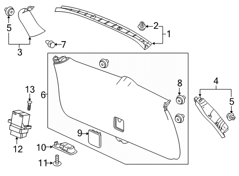 2022 Honda Pilot Lift Gate Diagram 2