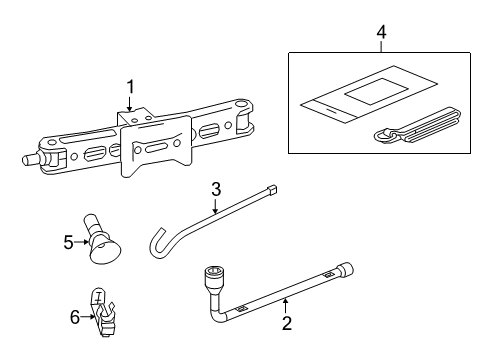 2022 Honda Passport Jack & Components Diagram