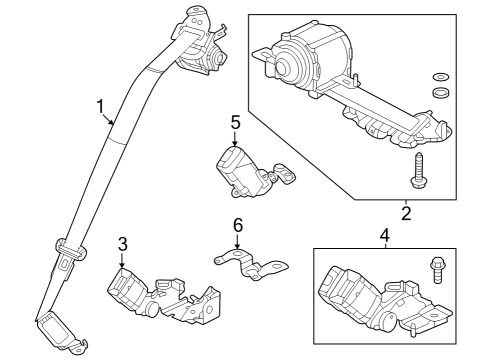 2024 Honda HR-V Rear Seat Belts Diagram