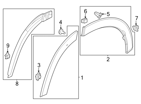 2023 Honda HR-V Exterior Trim - Quarter Panel Diagram