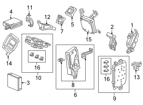 2018 Honda Odyssey MODULE ASSY Diagram for 38850-THR-A14