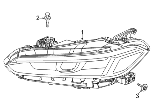 2022 Honda Civic Headlamp Components Diagram 1