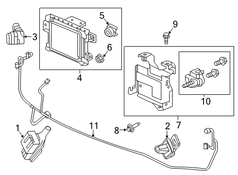 2022 Honda Pilot Parking Aid Diagram 1