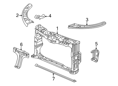 2023 Honda Civic BULKHEAD, FR Diagram for 71411-T22-A01