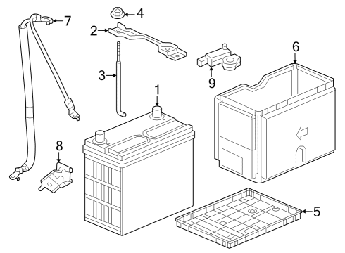 2024 Honda HR-V BOX, BATTERY (55B) Diagram for 31521-3W0-A00