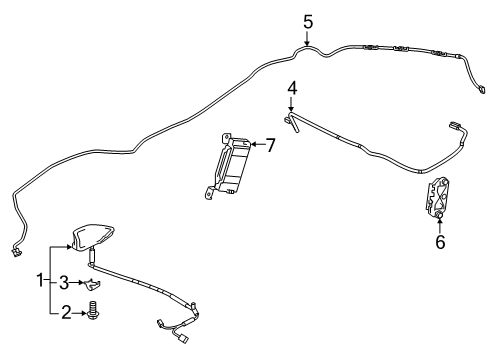 2022 Honda CR-V ANTENNA *NH877P* Diagram for 39150-TLA-A01ZY