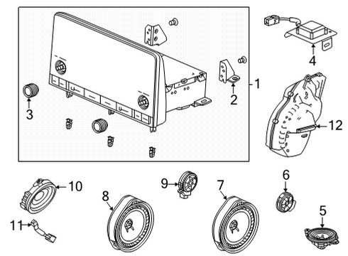 2022 Honda Civic SPKR ASSY- (17CM) Diagram for 8A420-T20-A01